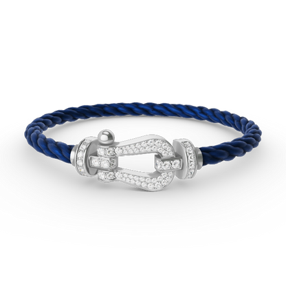 [CharmAmor]FORCE LARGE HORSESHOE FULL DIAMOND BRACELET SILVER