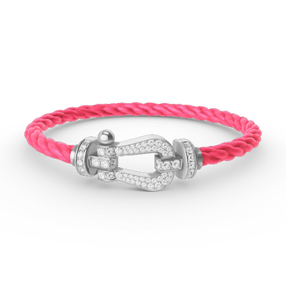 [CharmAmor]FORCE LARGE HORSESHOE FULL DIAMOND BRACELET SILVER