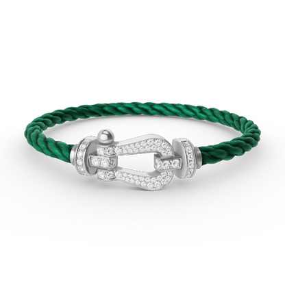 [CharmAmor]FORCE LARGE HORSESHOE FULL DIAMOND BRACELET SILVER
