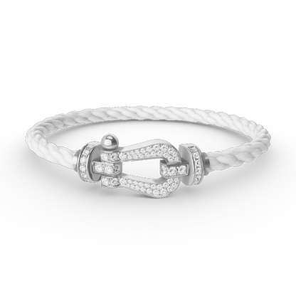 [CharmAmor]FORCE LARGE HORSESHOE FULL DIAMOND BRACELET SILVER