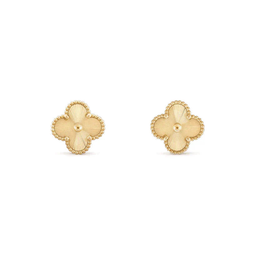 [CharmAmor]CLOVER MEDIUM 1 MOTIFS LASER EARRINGS