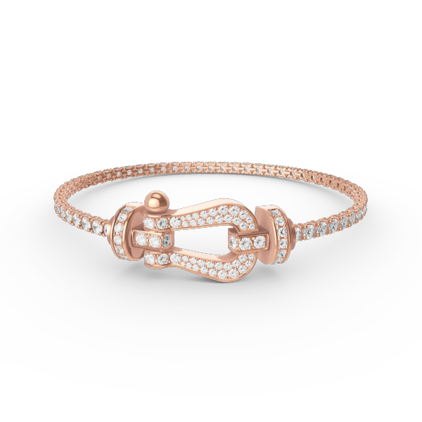 [CharmAmor]FORCE  LARGE HORSESHOE FULL DIAMOND TENNIS BRACELET