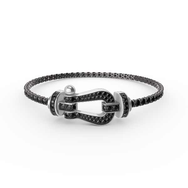 [CharmAmor]FORCE  LARGE HORSESHOE FULL DIAMOND TENNIS BRACELET