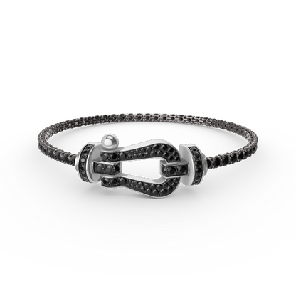 [CharmAmor]FORCE  LARGE HORSESHOE FULL DIAMOND TENNIS BRACELET